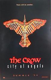 CROW,THE 2 original issue rolled double sided Advance 1-sheet movie poster