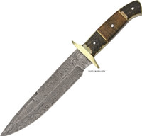 13" THE PLAINSMAN DAMASCUS BOWIE KNIFE DM-1044