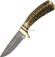 8" WHITE TAIL DAMASCUS SKINNER KNIFE DM-1046