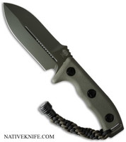 Microtech Crosshair Knife Green Double Edge Fixed Blade Knife MT101-1GR