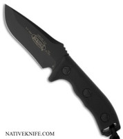 Microtech Currahee Drop Point Fixed Blade Knife MT102-1BL