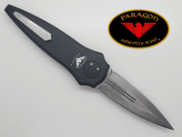Paragon Warlock X Folding Knife Black Satin Double Ought Grind Plain Handle