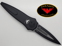 Paragon Warlock X Folding Knife Blackout Smooth Handle 2-Tone Black Double Ought Grind