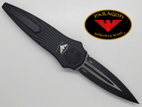 Paragon Warlock X Folding Knife 2-Tone Blackout Starburst Handle Dagger Grind