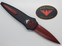 Paragon Warlock X Folding Knife SMOOTH DOUBLE OUGHT CERAKOTE RED