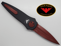 Paragon Warlock X Folding Knife STARBURST DAGGER GRIND CERAKOTE RED
