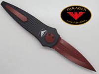 Paragon Warlock X Folding Knife STARBURST DOUBLE OUGHT CERAKOTE RED