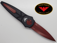 Paragon Warlock X Folding Knife CONERGENCE HANDLE DOUBLE OUGHT RED CERAKOTE BLADE