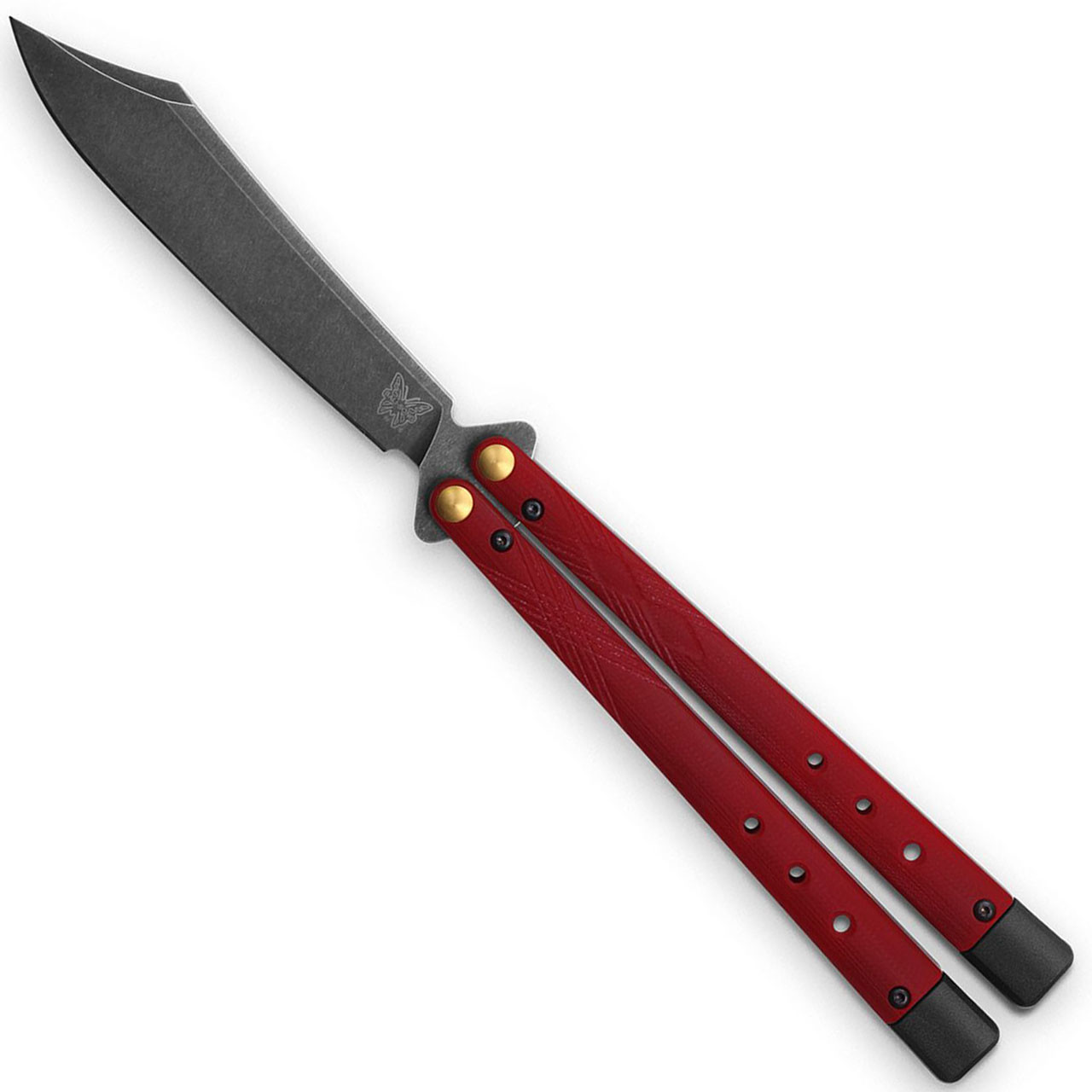 Benchmade Necron BaliSong Butterfly Knife Ruby Red 99bk1
