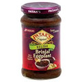 Patak’s Brinjal Pickle is a bold and flavorful Indian achar made with tender brinjal, aromatic spices, and garlic. Perfect with rice, roti, naan, and Indian meals.
