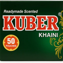 Buy Kuber Khaini Gutkha 140 × 15g pouches featuring strong aroma, smooth texture, and consistent quality. Bulk pack ideal for regular users.
Kuber Khaini Gutkha 140 × 15g Pouches is a premium-quality chewing tobacco product known for its strong aroma, consistent texture, and reliable freshness. Crafted using carefully selected tobacco leaves and traditional processing methods, Kuber Khaini delivers a bold and well-balanced profile preferred by experienced khaini users.

Each 15g pouch is sealed to maintain optimal moisture and flavor, ensuring a consistent experience from the first pouch to the last. The bulk pack of 140 pouches is ideal for regular users, retailers, or customers looking for value and convenience without compromising on quality.

Kuber Khaini is recognized for its smooth handling, dependable cut, and long-lasting freshness. Its uniform blending and packaging standards make it a trusted choice among khaini tobacco consumers. Designed for consistency and satisfaction, this product reflects the brand’s commitment to quality and tradition.