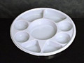 White disposable thali Plastic - 9 compartment 50pc,USA