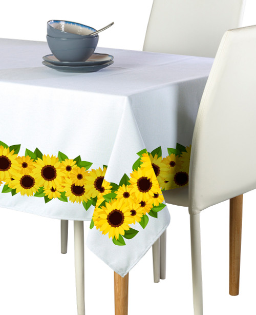 Sunflower Garland Border Milliken Signature Rectangle Tablecloths ...