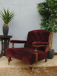 A 19thC PLUM PURPLE COUNTRY HOUSE CHAIR - NOW SOLD