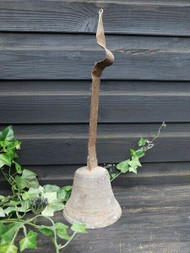 EARLY ANTIQUE CAST METAL HANGING BELL