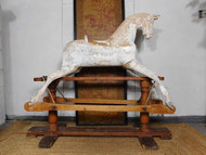 A FINE UN-RESTORED LARGE ANTIQUE ROCKING HORSE * NOW SOLD