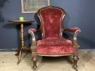 LATE 19thC ANTIQUE ARMCHAIR OR PARLOUR CHAIR