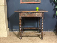 A CHARMING EARLY ANTIQUE COUNTRY OAK SIDE TABLE OR CONSOLE