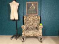 A FINE OLD COUNTRY HOUSE ANTIQUE TAPESTRY ARMCHAIR