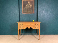 A FINE COUNTRY HOUSE ANTIQUE PINE LOWBOY CONSOLE OR SIDE TABLE