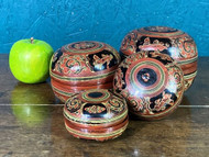 A CHARMING SET OF VINTAGE MIDDLE EASTERN GRADUATED BOWLS
