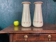 A FINE PAIR OF LARGE ANTIQUE STUDIO ART POTTERY NOUVEAU VASES