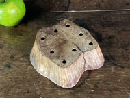 A CHARMING ANTIQUE RUSTIC ARTISTS PAINT BRUSH HOLDER