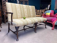 A FINE ANTIQUE GEORGIAN STYLED PARLOUR SOFA OR WINDOW SEAT