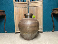 A FINE LARGE OVERSIZED EASTERN METAL PLANTER POT
