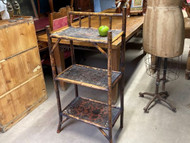 A CHARMING SET AESTHETIC MOVEMENT ANTIQUE BAMBOO BOOK OR DISPLAY SHELVES