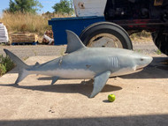 A VINTAGE LIFE SIZE MODEL REPLICA OF A SHARK
