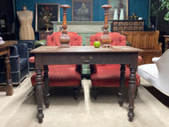 A FINE ANTIQUE COUNTRY HOUSE SCULLERY PART PAINTED SIDE PREPARATION TABLE