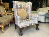 A FINE ANTIQUE COUNTRY HOUSE TAPESTRY EFFECT GEORGIAN STYLE CHAIR ARMCHAIR