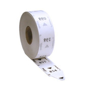 T80 3-Digit Take-a-Number Tickets,1 Roll (t80_3d_white)