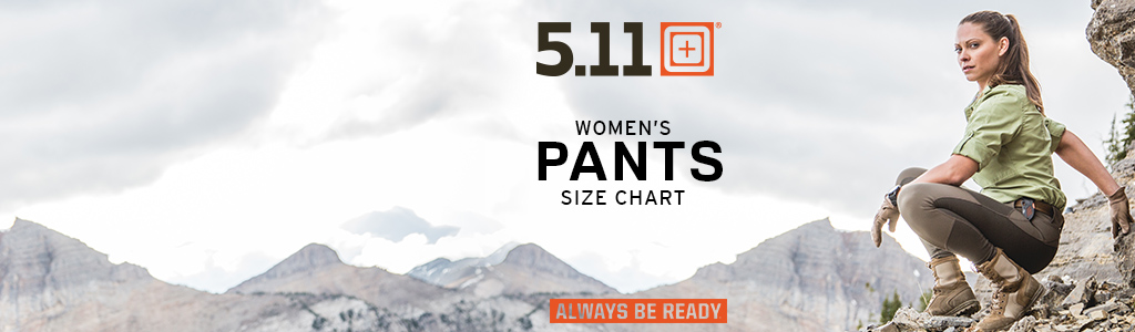 511 Women's pants size chart