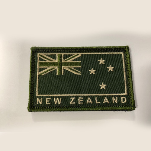 New Zealand Flag Patch Green Velcro Back Tactical Solutions NZ