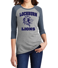 LOCHBURN MS SPIRITWEAR WOMENS 3/4 SLEEVE RAGLAN DM136L