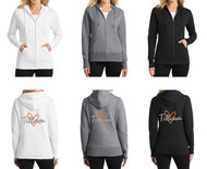 TILLICUM ELEMENTARY STAFF LADIES ZIP HOODED SWEATSHIRT LPC78ZH (HEART)