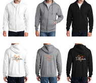 TILLICUM ELEMENTARY STAFF FULLZIP HOODED SWEATSHIRT PC78ZH (HEART)