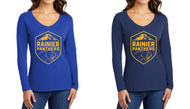 RAINIER ELEMENTARY LADIES LONGSLEEVE V-NECK TEE LPC450VLS