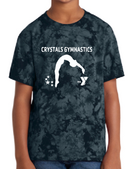 CRYSTALS GYMNASTICS YOUTH TIE DYE TEE PC145Y