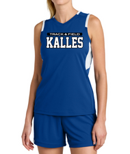 KALLES JH TRACK AND FIELD LADIES SLEEVELESS V-NECK LST441