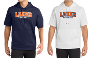 LAKES HS FOOTBALL 26 DRIFIT SHORTSLEEVE HOODED SWEATSHIRT ST251