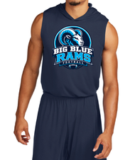 BIG BLUE FOOTBALL 26 SLEEVELESS HOODIE ST352H