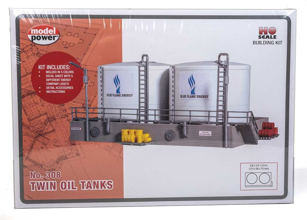 タンクローリー ShellShell デカール付き 308 HO Scale Model Power Twin Oil Tanks Kit - T and K Hobby