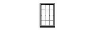2006T O Scale Tichy Train Group 6/6 Double Hung Window (For Model Train Layouts)