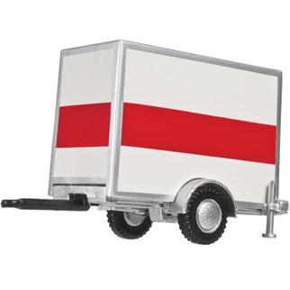 60000099 HO Scale Atlas Box Trailer w/Single Axle-Orange Stripe Delivery