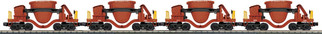30-70102 O Scale MTH RailKing 4-Car Slag Car Set-Pittsburgh Steel(Tuscan)