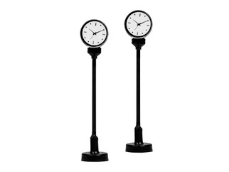 1956300 HO Scale Lionel Lighted Clock 2-Pack Black