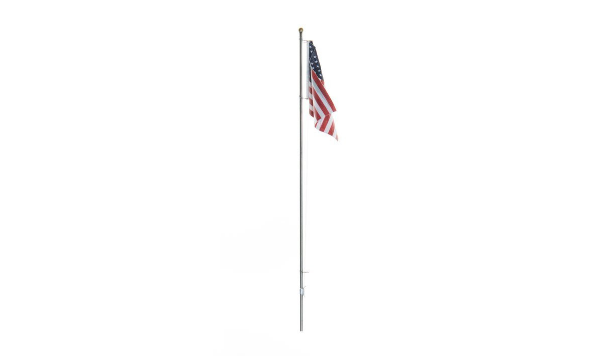 Large Woodland O-Scale 5952 Flag Pole with US Flag Just Plug